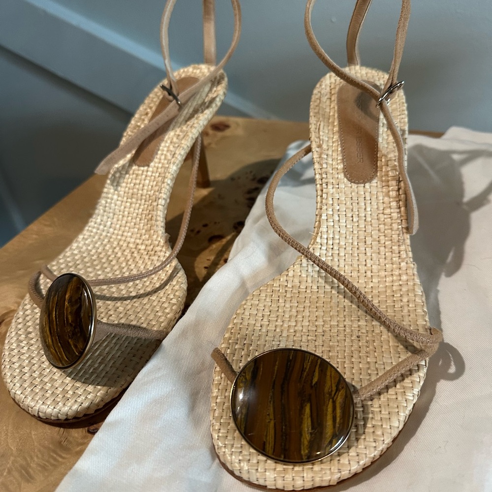 Christopher Esber Beige Strappy Sandals